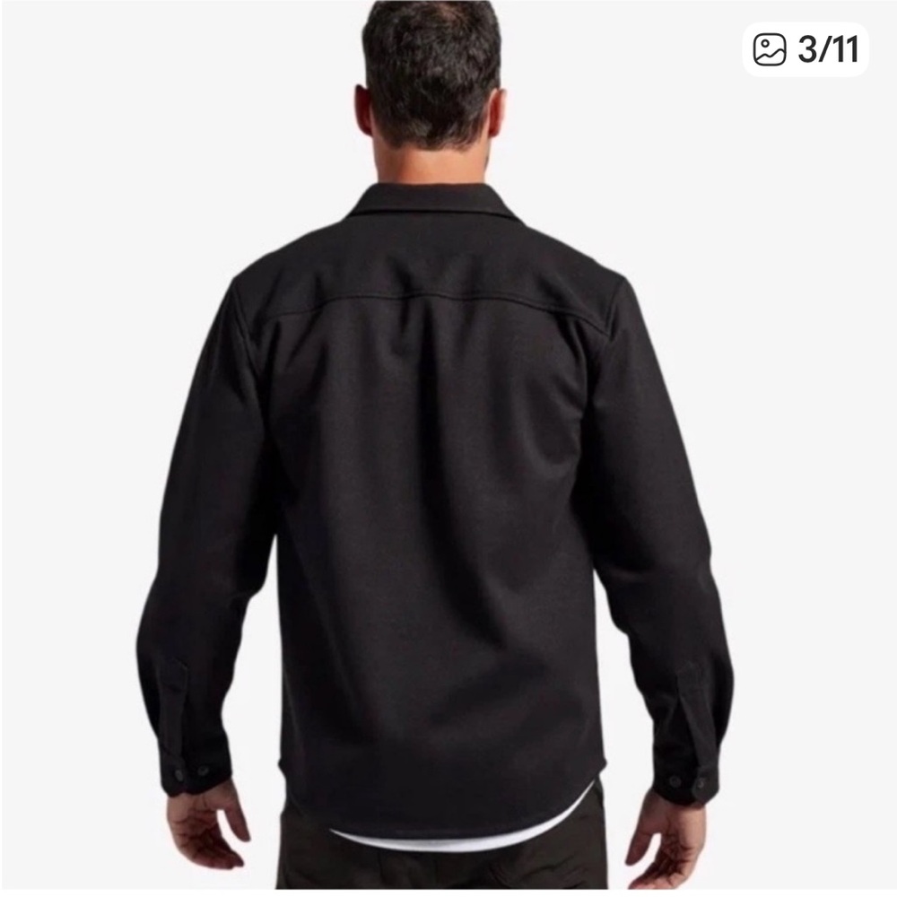 Bylt Premium Basics Coastal Overshirt Shirt Jacket. Black. Size XL - Picture 7 of 10